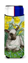 Lamb Slim Can Hugger , Insulated Foam Hugger for 12 oz Slim Cans, Beer Bottles & Water Bottles, Printed in USA
