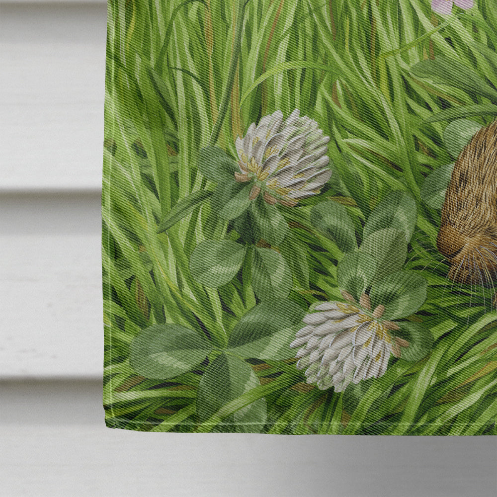 Leveret and Momma Rabbit House Flag 28x40 Porch Sleeve Pole Decorative Outside Yard Banner Artwork Wall Hanging, Polyester
