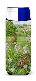 Leveret and Momma Rabbit Slim Can Hugger , Insulated Foam Hugger for 12 oz Slim Cans, Beer Bottles & Water Bottles, Printed in USA