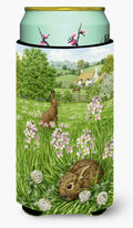 Leveret and Momma Rabbit Tall Boy Hugger Can Cooler Sleeve Machine Washable Drink Collapsible Insulator Beverage Insulated Holder