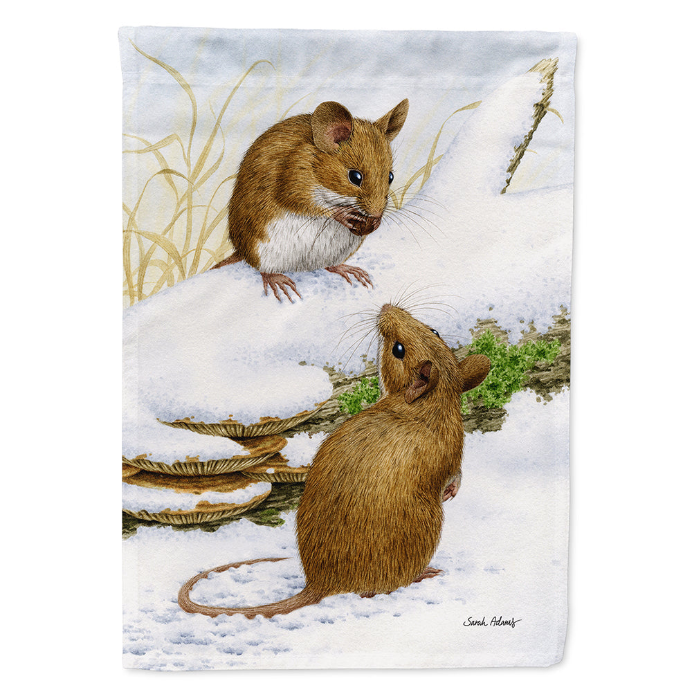 Wood Mice Wood Mouse House Flag 28x40 Porch Sleeve Pole Decorative Outside Yard Banner Artwork Wall Hanging, Polyester