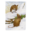 Wood Mice Wood Mouse House Flag 28x40 Porch Sleeve Pole Decorative Outside Yard Banner Artwork Wall Hanging, Polyester
