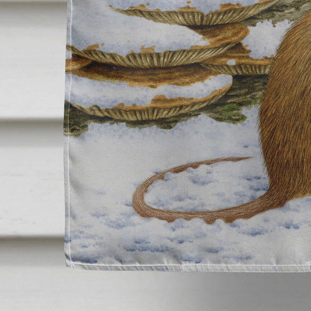 Wood Mice Wood Mouse House Flag 28x40 Porch Sleeve Pole Decorative Outside Yard Banner Artwork Wall Hanging, Polyester