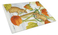 Harvest Mice Cutting Board Tempered Glass Kitchen Cutting Surface, Heat Resistant Chopping, Non-Slip Feet, Food Prep & Serving