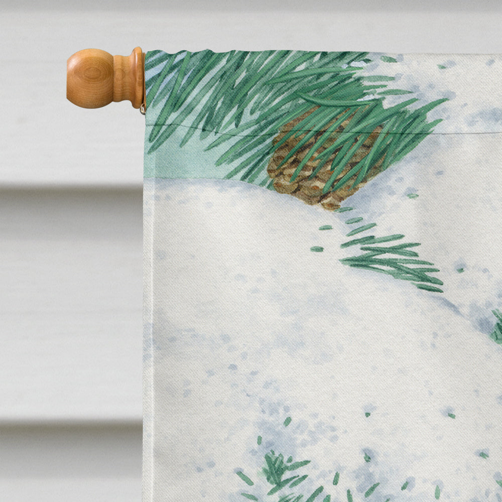 Red Squirrel with Pine Cone House Flag 28x40 Porch Sleeve Pole Decorative Outside Yard Banner Artwork Wall Hanging, Polyester