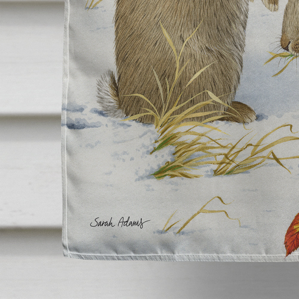 Rabbits House Flag 28x40 Porch Sleeve Pole Decorative Outside Yard Banner Artwork Wall Hanging, Polyester