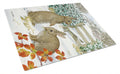 Rabbits Cutting Board Tempered Glass Kitchen Cutting Surface, Heat Resistant Chopping, Non-Slip Feet, Food Prep & Serving