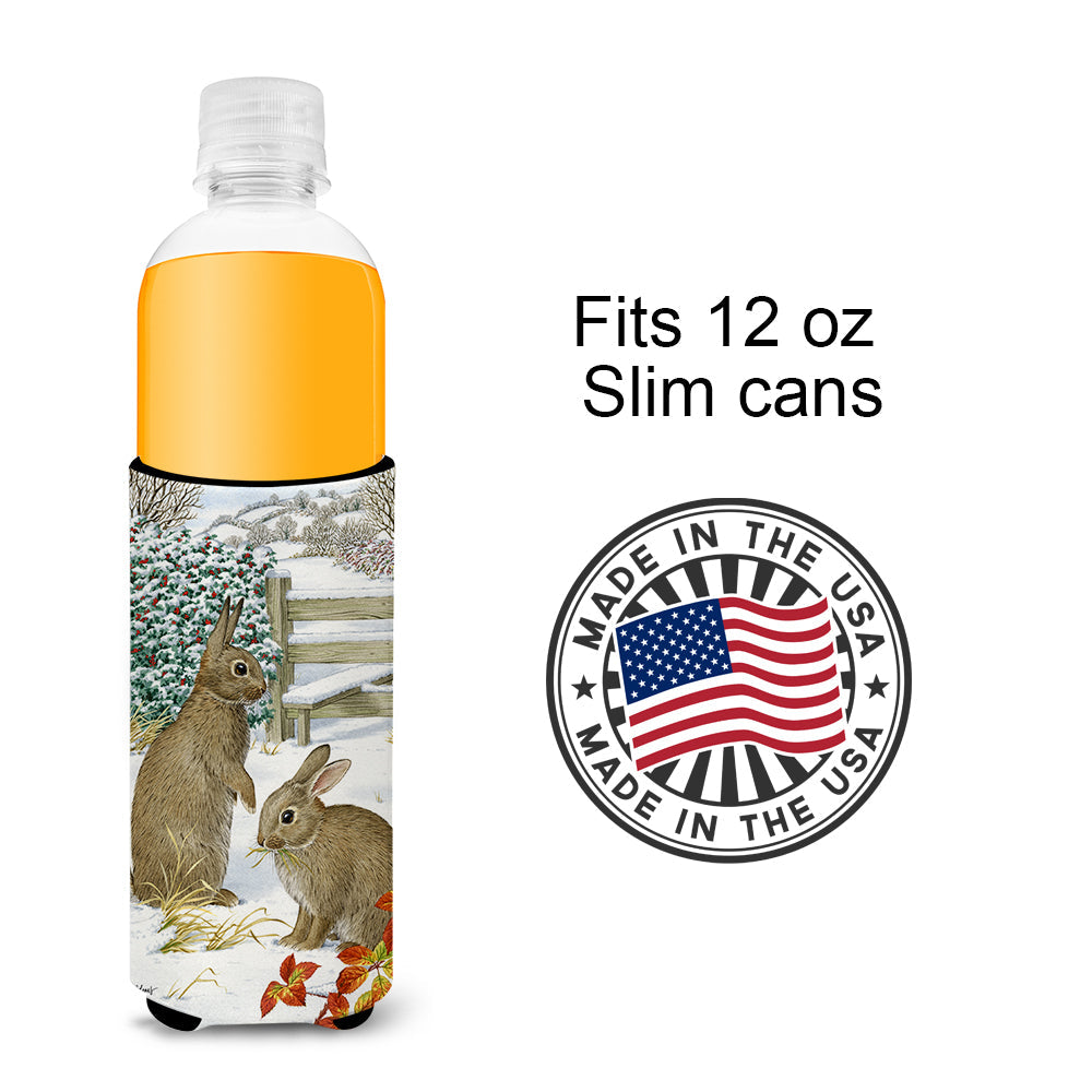 Rabbits Slim Can Hugger , Insulated Foam Hugger for 12 oz Slim Cans, Beer Bottles & Water Bottles, Printed in USA
