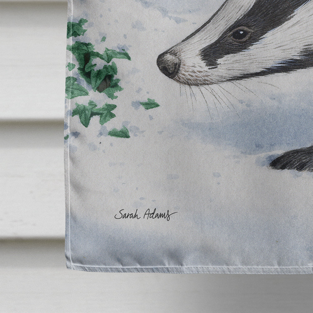 Badgers Look Here House Flag 28x40 Porch Sleeve Pole Decorative Outside Yard Banner Artwork Wall Hanging, Polyester