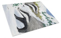 Badgers Look Here Cutting Board Tempered Glass Kitchen Cutting Surface, Heat Resistant Chopping, Non-Slip Feet, Food Prep & Serving