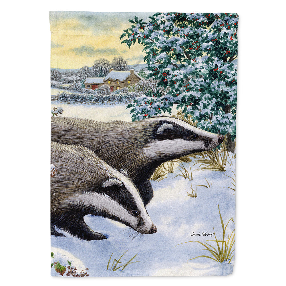 Badgers Two of a Kind House Flag 28x40 Porch Sleeve Pole Decorative Outside Yard Banner Artwork Wall Hanging, Polyester