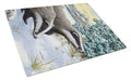 Badgers Two of a Kind Cutting Board Tempered Glass Kitchen Cutting Surface, Heat Resistant Chopping, Non-Slip Feet, Food Prep & Serving