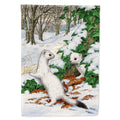 Stoats Short-tailed Weasel House Flag 28x40 Porch Sleeve Pole Decorative Outside Yard Banner Artwork Wall Hanging, Polyester