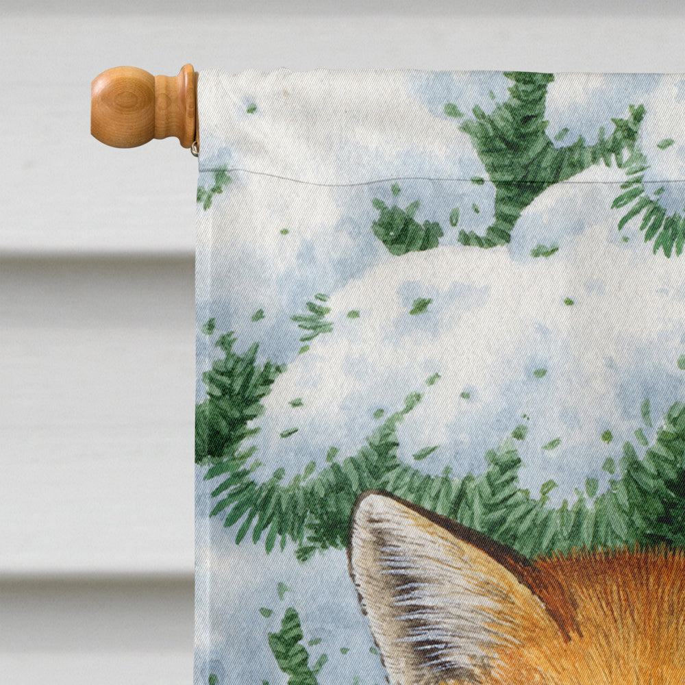 Fox House Flag 28x40 Porch Sleeve Pole Decorative Outside Yard Banner Artwork Wall Hanging, Polyester