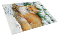 Fox Cutting Board Tempered Glass Kitchen Cutting Surface, Heat Resistant Chopping, Non-Slip Feet, Food Prep & Serving