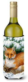 Fox Wine Bottle Hugger Gift Sleeve for Standard 750 ml Bottles, Insulated Reusable Also Fits Mini Shot & Pint Bottles