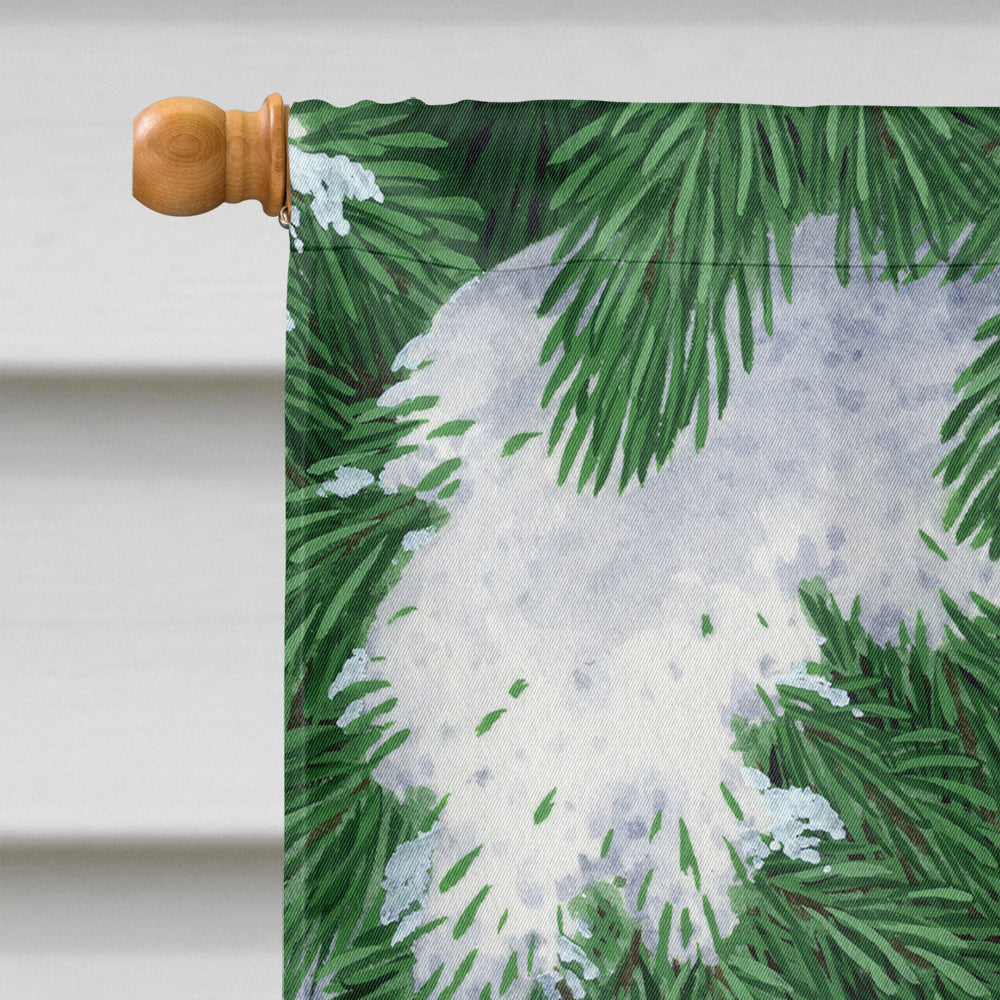 Fox Nap Time House Flag 28x40 Porch Sleeve Pole Decorative Outside Yard Banner Artwork Wall Hanging, Polyester