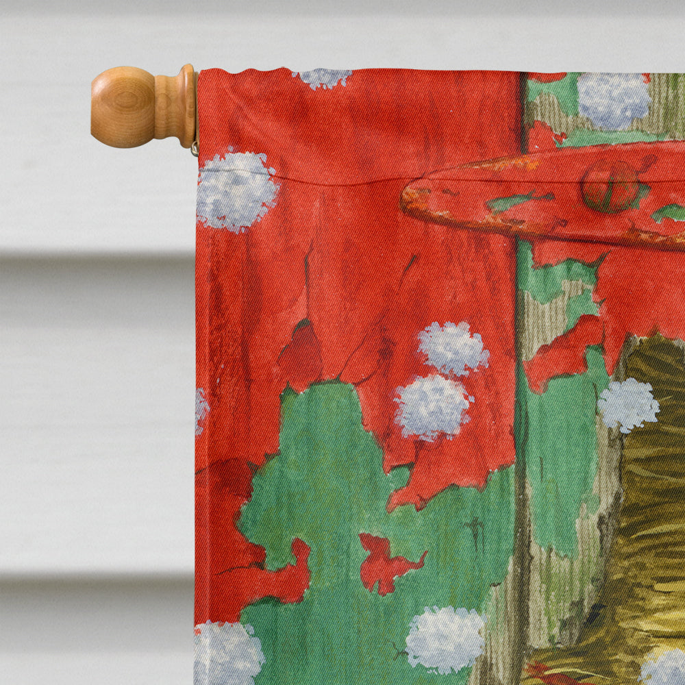 Fox Sleeping in the Snow House Flag 28x40 Porch Sleeve Pole Decorative Outside Yard Banner Artwork Wall Hanging, Polyester