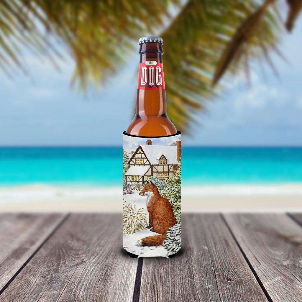 Fox by the Cottage Slim Can Hugger , Insulated Foam Hugger for 12 oz Slim Cans, Beer Bottles & Water Bottles, Printed in USA