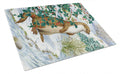 Otter Cutting Board Tempered Glass Kitchen Cutting Surface, Heat Resistant Chopping, Non-Slip Feet, Food Prep & Serving