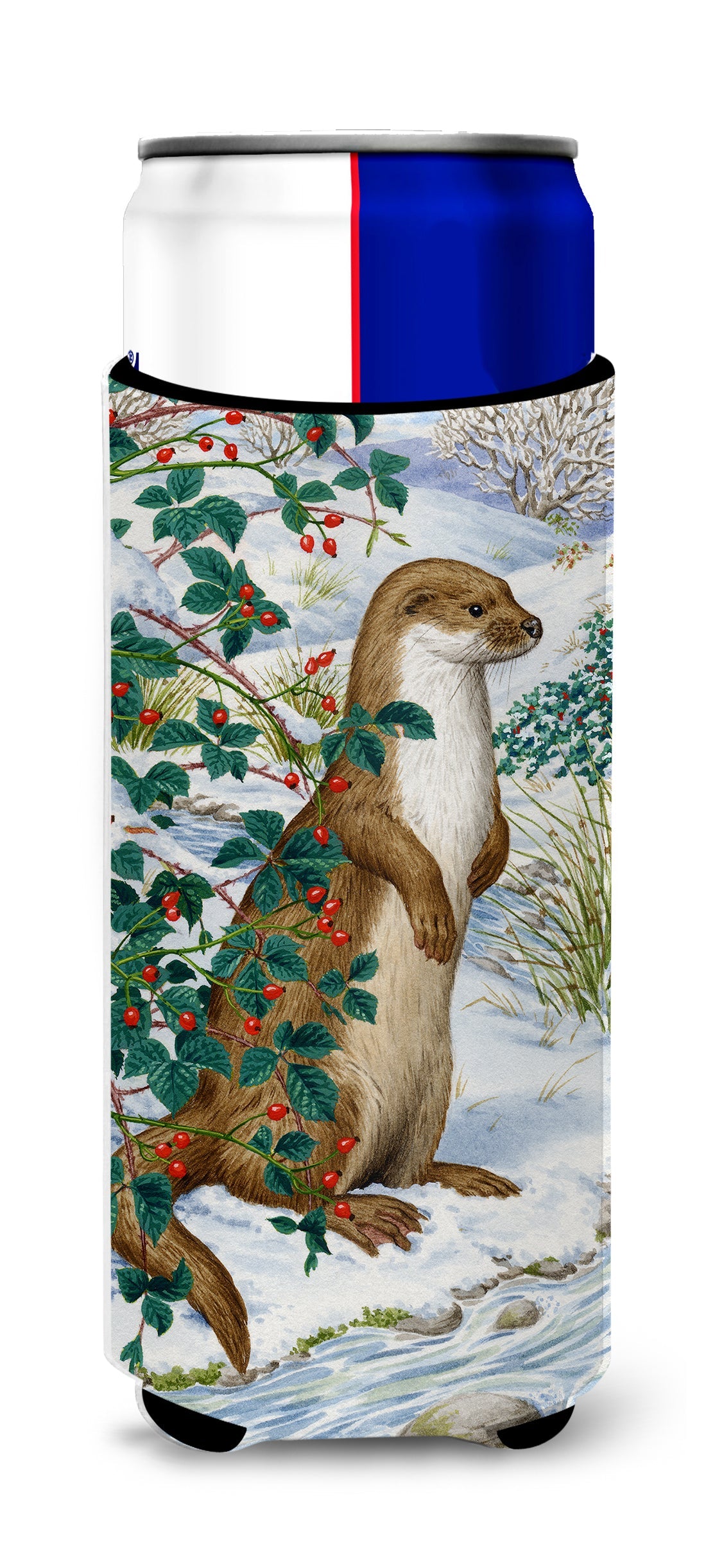 Otter Slim Can Hugger , Insulated Foam Hugger for 12 oz Slim Cans, Beer Bottles & Water Bottles, Printed in USA
