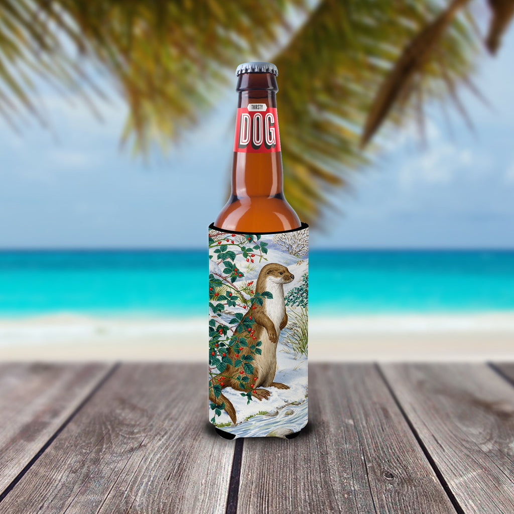 Otter Slim Can Hugger , Insulated Foam Hugger for 12 oz Slim Cans, Beer Bottles & Water Bottles, Printed in USA