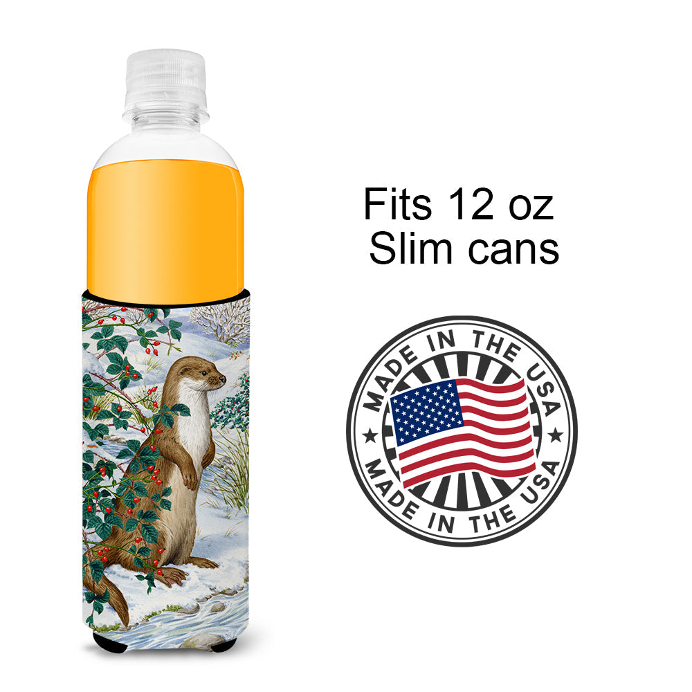 Otter Slim Can Hugger , Insulated Foam Hugger for 12 oz Slim Cans, Beer Bottles & Water Bottles, Printed in USA