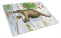 Otter by the Water Cutting Board Tempered Glass Kitchen Cutting Surface, Heat Resistant Chopping, Non-Slip Feet, Food Prep & Serving