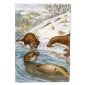 Otter at Play House Flag 28x40 Porch Sleeve Pole Decorative Outside Yard Banner Artwork Wall Hanging, Polyester