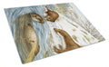 Otter at Play Cutting Board Tempered Glass Kitchen Cutting Surface, Heat Resistant Chopping, Non-Slip Feet, Food Prep & Serving