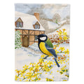 Great Tit House Flag 28x40 Porch Sleeve Pole Decorative Outside Yard Banner Artwork Wall Hanging, Polyester