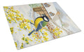 Great Tit Cutting Board Tempered Glass Kitchen Cutting Surface, Heat Resistant Chopping, Non-Slip Feet, Food Prep & Serving