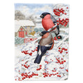 Eurasian Bullfinch House Flag 28x40 Porch Sleeve Pole Decorative Outside Yard Banner Artwork Wall Hanging, Polyester