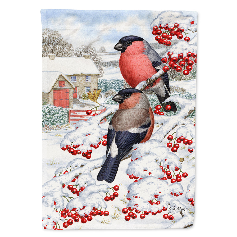 Eurasian Bullfinch House Flag 28x40 Porch Sleeve Pole Decorative Outside Yard Banner Artwork Wall Hanging, Polyester