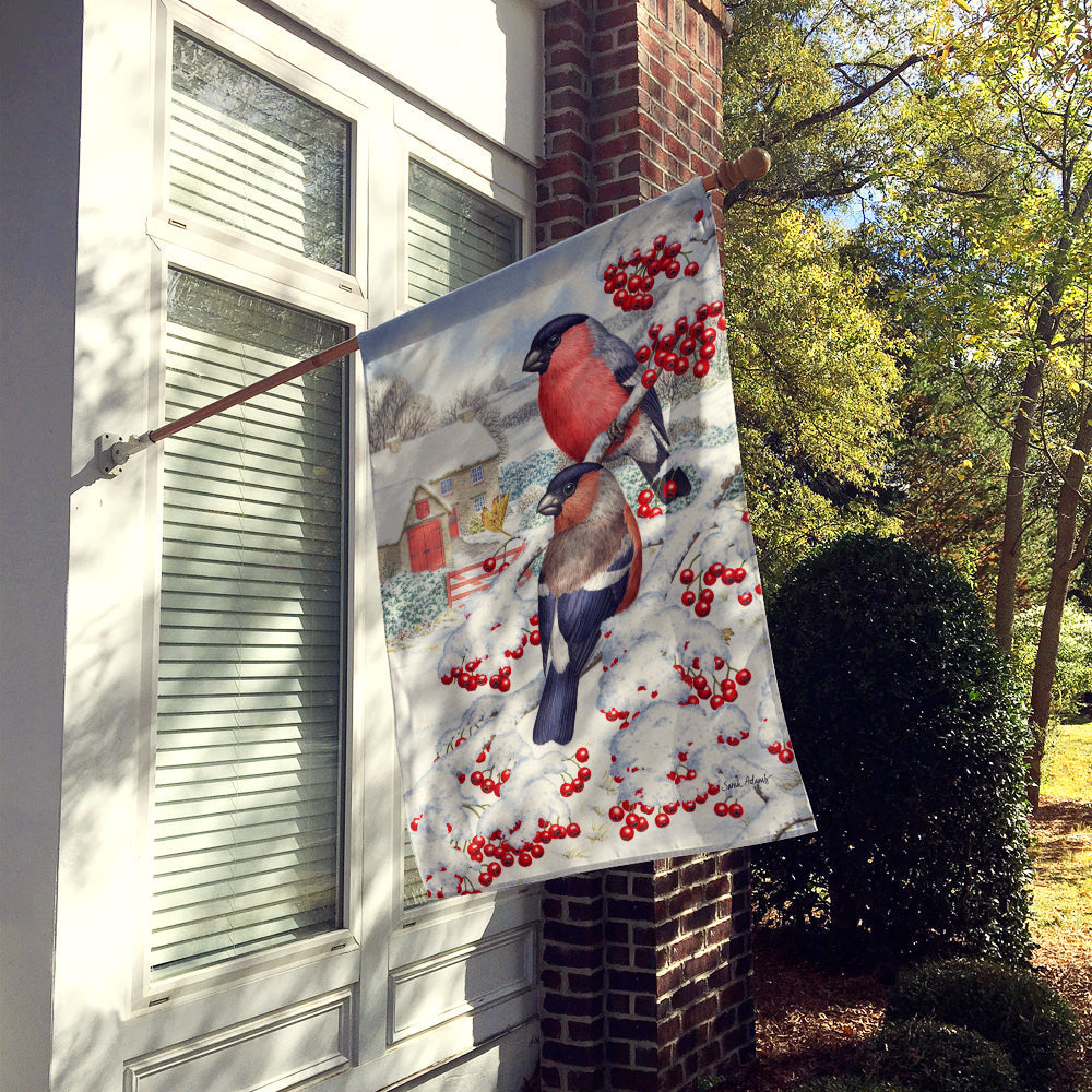 Eurasian Bullfinch House Flag 28x40 Porch Sleeve Pole Decorative Outside Yard Banner Artwork Wall Hanging, Polyester