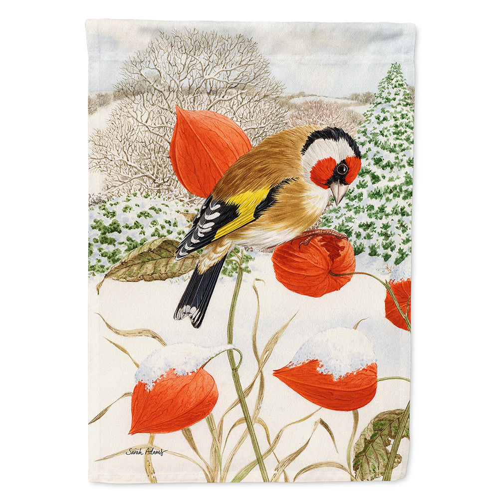 European Goldfinch House Flag 28x40 Porch Sleeve Pole Decorative Outside Yard Banner Artwork Wall Hanging, Polyester