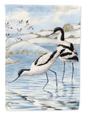 Avocets House Flag 28x40 Porch Sleeve Pole Decorative Outside Yard Banner Artwork Wall Hanging, Polyester