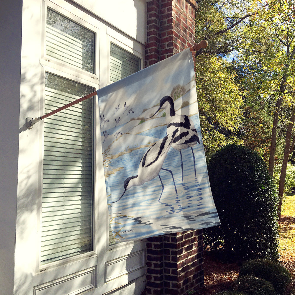 Avocets House Flag 28x40 Porch Sleeve Pole Decorative Outside Yard Banner Artwork Wall Hanging, Polyester