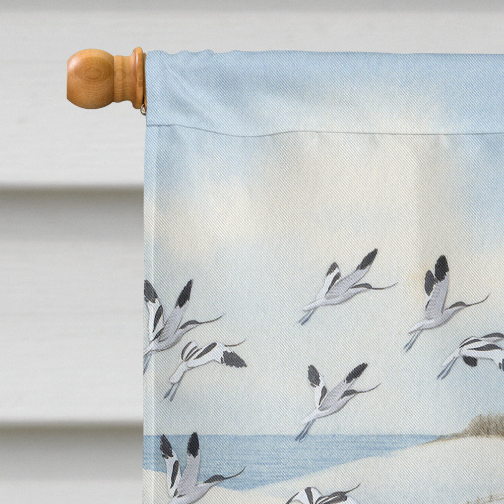 Avocets House Flag 28x40 Porch Sleeve Pole Decorative Outside Yard Banner Artwork Wall Hanging, Polyester