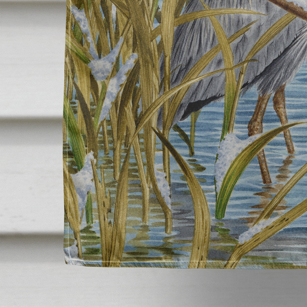 Blue Heron House Flag 28x40 Porch Sleeve Pole Decorative Outside Yard Banner Artwork Wall Hanging, Polyester
