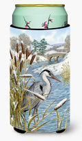 Blue Heron Tall Boy Hugger Can Cooler Sleeve Machine Washable Drink Collapsible Insulator Beverage Insulated Holder