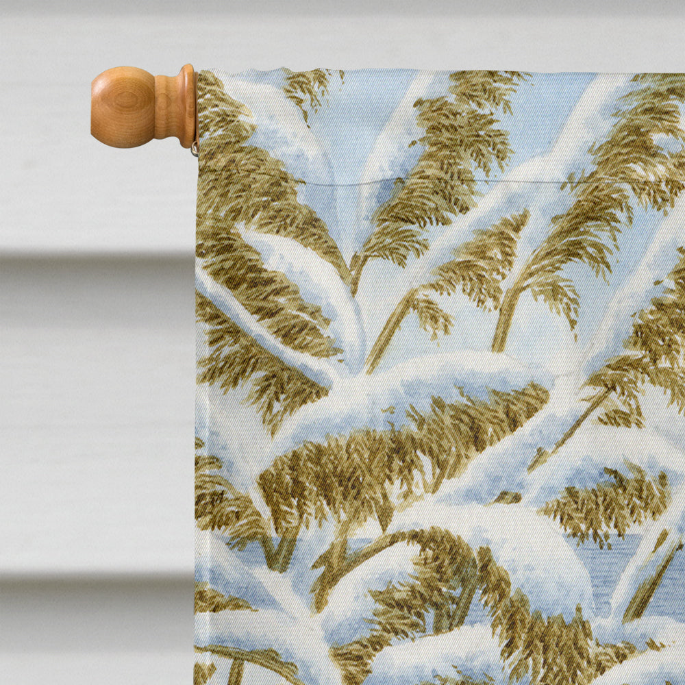 Blue Heron in the water House Flag 28x40 Porch Sleeve Pole Decorative Outside Yard Banner Artwork Wall Hanging, Polyester