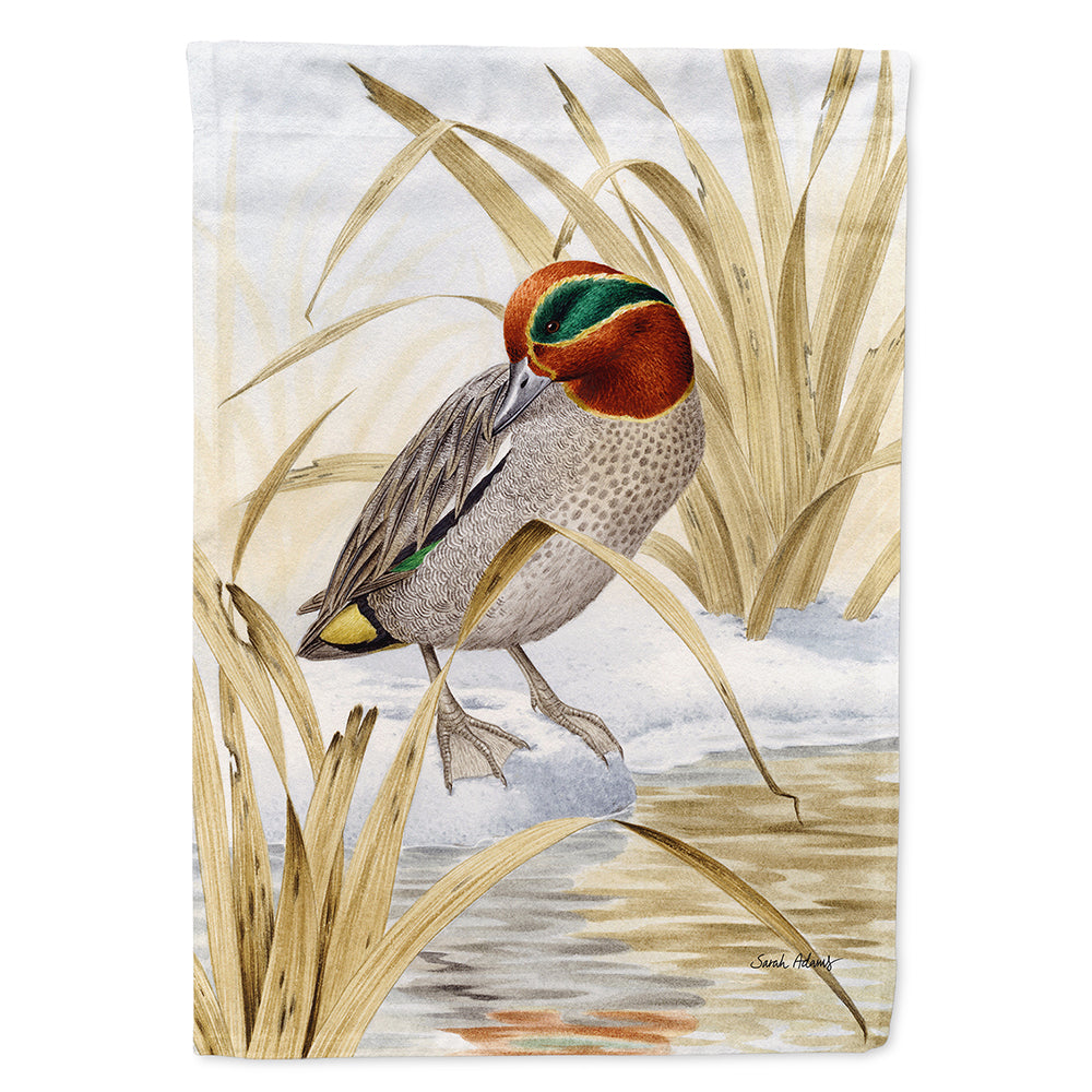 Eurasian Teal Duck House Flag 28x40 Porch Sleeve Pole Decorative Outside Yard Banner Artwork Wall Hanging, Polyester