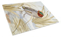 Eurasian Teal Duck Cutting Board Tempered Glass Kitchen Cutting Surface, Heat Resistant Chopping, Non-Slip Feet, Food Prep & Serving