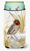 Eurasian Teal Duck Tall Boy Hugger Can Cooler Sleeve Machine Washable Drink Collapsible Insulator Beverage Insulated Holder