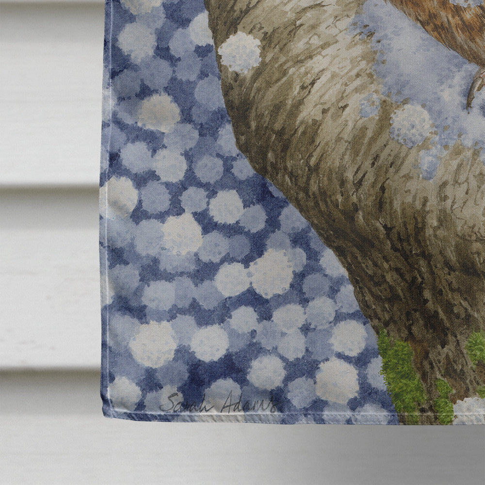 Tawny Owl in the Tree House Flag 28x40 Porch Sleeve Pole Decorative Outside Yard Banner Artwork Wall Hanging, Polyester