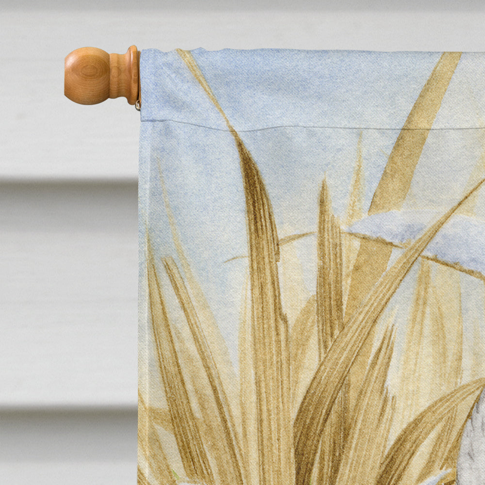 White Swans House Flag 28x40 Porch Sleeve Pole Decorative Outside Yard Banner Artwork Wall Hanging, Polyester