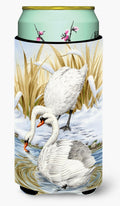 White Swans Tall Boy Hugger Can Cooler Sleeve Machine Washable Drink Collapsible Insulator Beverage Insulated Holder