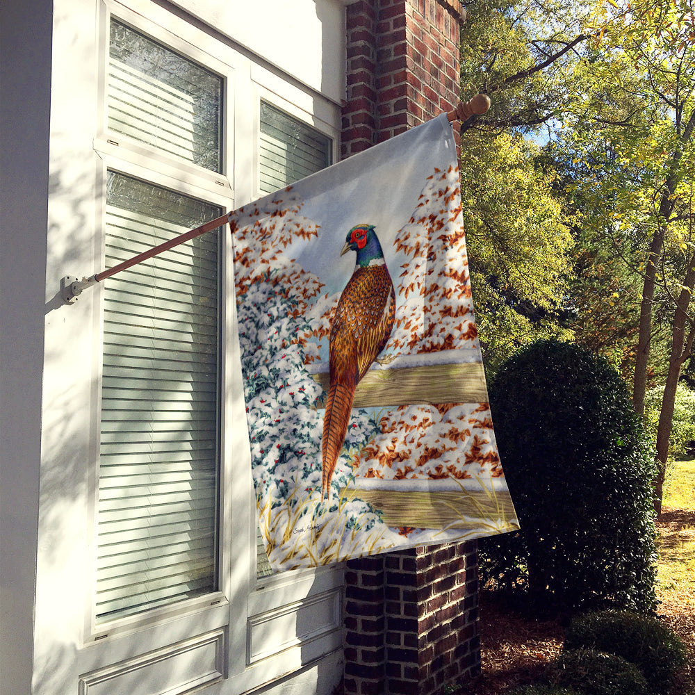 Pheasant House Flag 28x40 Porch Sleeve Pole Decorative Outside Yard Banner Artwork Wall Hanging, Polyester