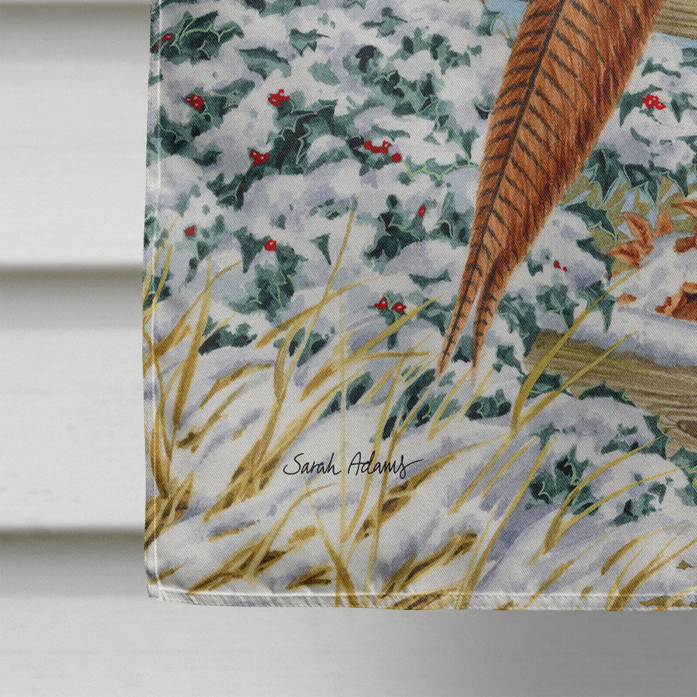 Pheasant House Flag 28x40 Porch Sleeve Pole Decorative Outside Yard Banner Artwork Wall Hanging, Polyester